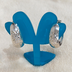 PENDIENTES DE PLATA AROS LABRADOS