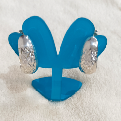 PENDIENTES DE PLATA AROS LABRADOS