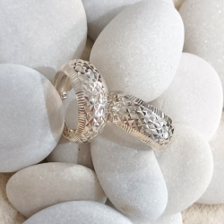 PENDIENTES DE PLATA AROS LABRADOS