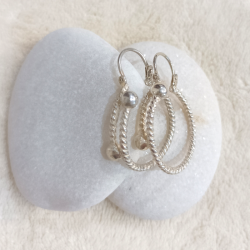 PENDIENTES DE PLATA AROS TORNEADOS