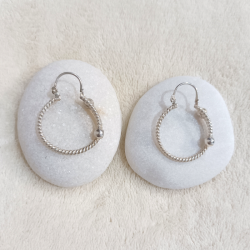 PENDIENTES DE PLATA AROS TORNEADOS