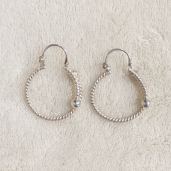 PENDIENTES DE PLATA AROS TORNEADOS