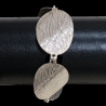 PULSERA DE PLATA ÓVALOS ESTRIADOS