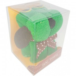 TOALLA PERRITO AZUL MICROFIBRA EN CAJA DE REGALO