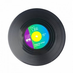 SET 2 POSAVASOS VINILO EN CAJA KRAFT