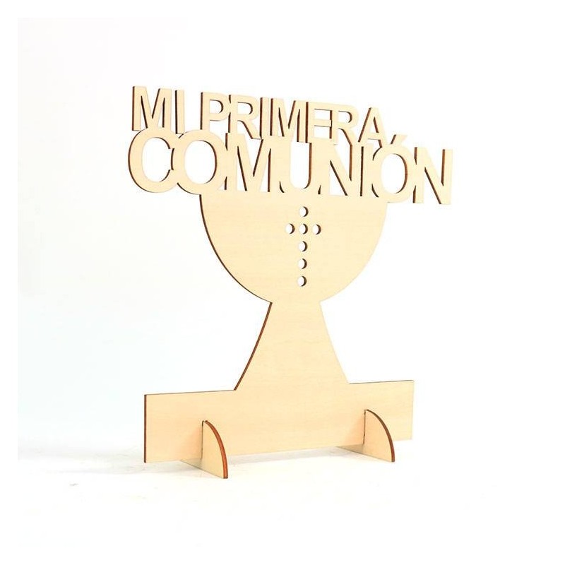 CARTEL MADERA "MI PRIMERA COMUNIÓN"