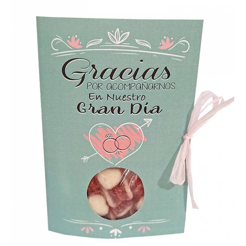 TARJETA CHUCHES GRACIAS POR ACOMPAÑARNOS 40GR.