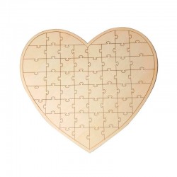 PUZLE DE FIRMAS MADERA CORAZÓN 47 CM