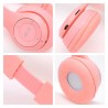 CASCOS AURICULARES OREJAS INALÁMBRICOS ROSA