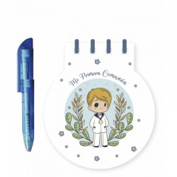 LIBRETA + BOLI MI PRIMERA COMUNIÓN EN BOLSITA AZUL