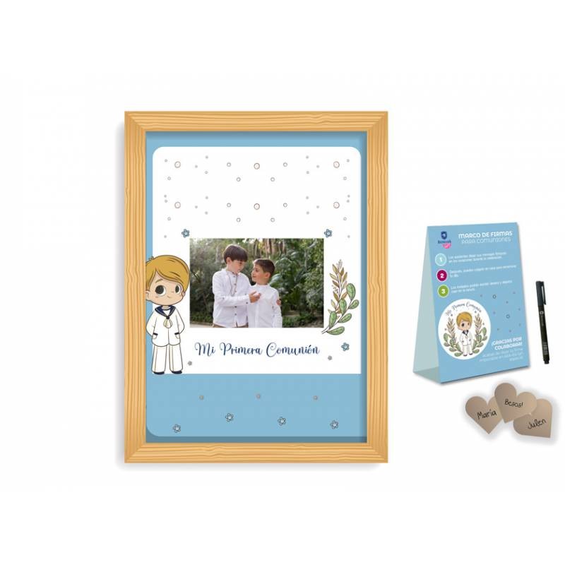 CUADRO DE FIRMAS INVITADOS PRIMERA COMUNIÓN AZUL