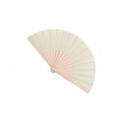 ABANICO DE TELA Y MADERA COLORES EN CAJA