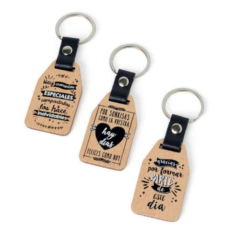 LLAVERO MADERA FRASES