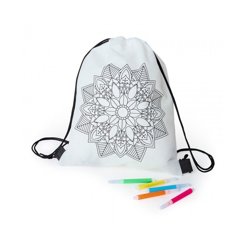 MOCHILA PARA COLOREAR MANDALA