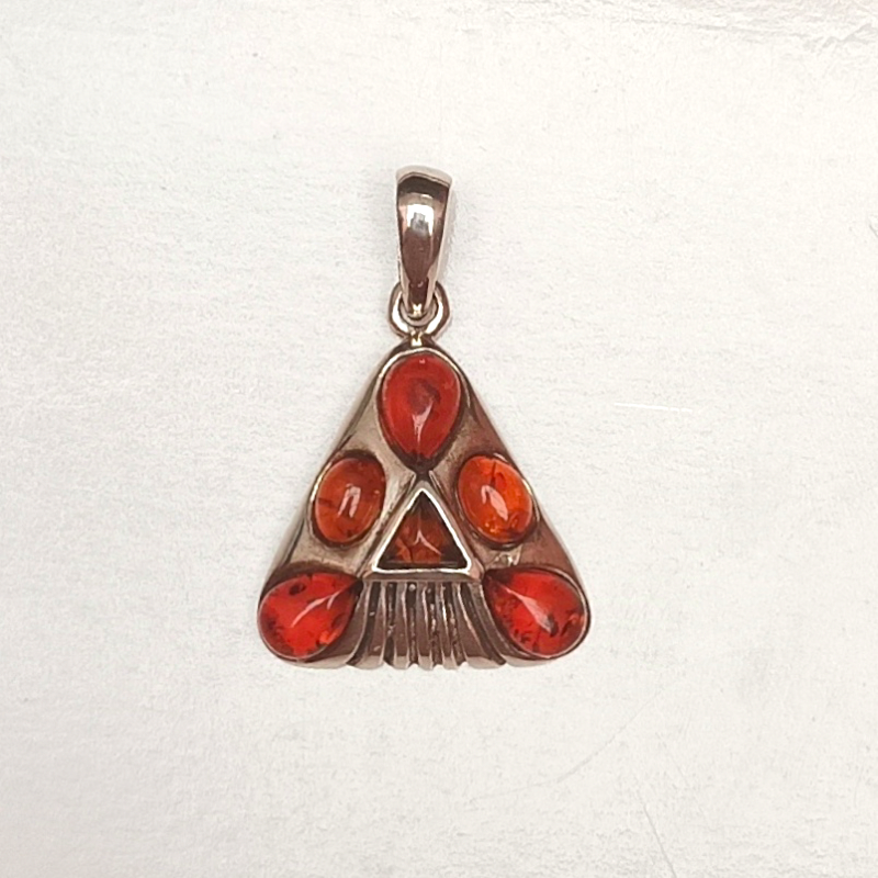 COLGANTE DE PLATA Y ÁMBAR