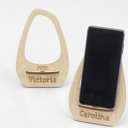 SOPORTE MÓVIL MADERA PERSONALIZADO NOMBRE INVITADO Y NOVIOS