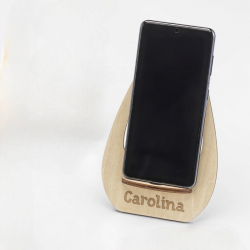 SOPORTE MÓVIL MADERA PERSONALIZADO NOMBRE INVITADO Y NOVIOS