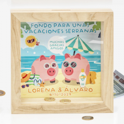 HUCHA MADERA "VACACIONES"...