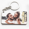LLAVERO MADERA FOTO PERSONALIZADO NOMBRES NOVIOS Y FECHA