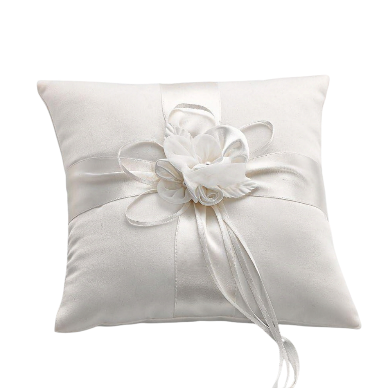 COJÍN PARA ALIANZAS FLOR Y HOJA