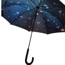 PARAGUAS ESPRIT LARGO ESTAMPADO FLORES Y RAYAS