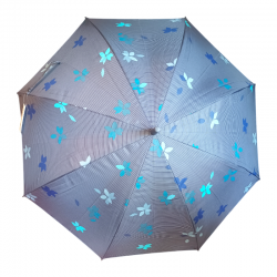 PARAGUAS ESPRIT LARGO ESTAMPADO FLORES Y RAYAS