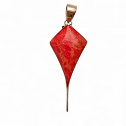 COLGANTE CORAL Y PLATA