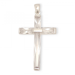 COLGANTE CRUZ DE PLATA CON...