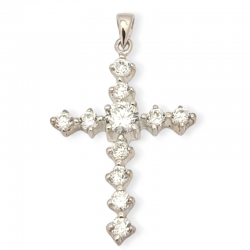 COLGANTE CRUZ DE PLATA CON...