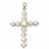 COLGANTE CRUZ DE PLATA CON CIRCONITAS