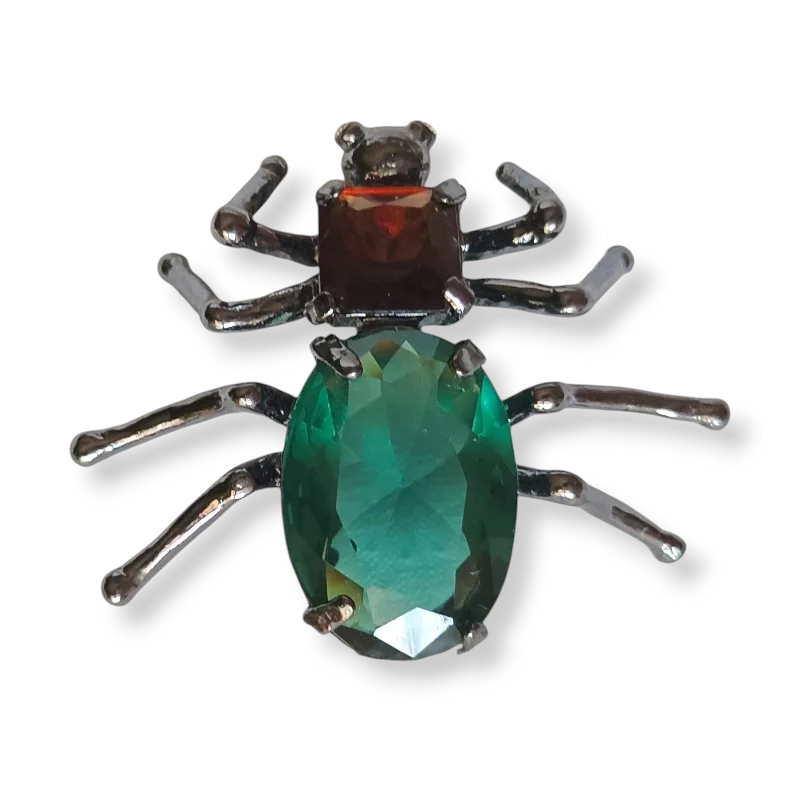 BROCHE ARAÑA VERDE