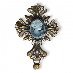 BROCHE CRUZ CON CAMAFEO