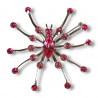 BROCHE ARAÑA CIRCONITAS ROSA