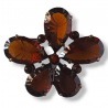 BROCHE FLOR CRISTALES