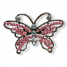 BROCHE MARIPOSA CIRCONITAS ROSA