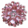BROCHE FLOR CRISTALES ROSA