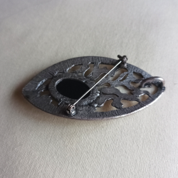 BROCHE - COLGANTE PIEDRA NEGRA