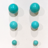 PENDIENTES BOLA TURQUENITA PLATA