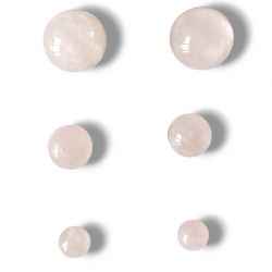 PENDIENTES BOLA CUARZO ROSA...