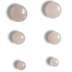 PENDIENTES BOLA CUARZO ROSA Y PLATA