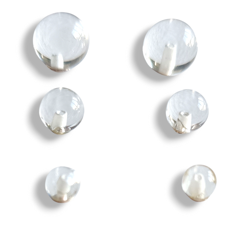 PENDIENTES BOLA CUARZO TRANSPARENTE Y PLATA