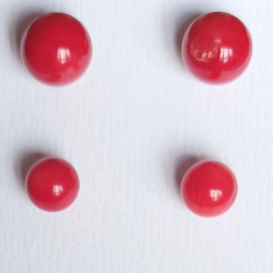 PENDIENTES BOLA CORAL Y PLATA