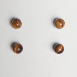 PENDIENTES BOLA OJO DE TIGRE Y PLATA