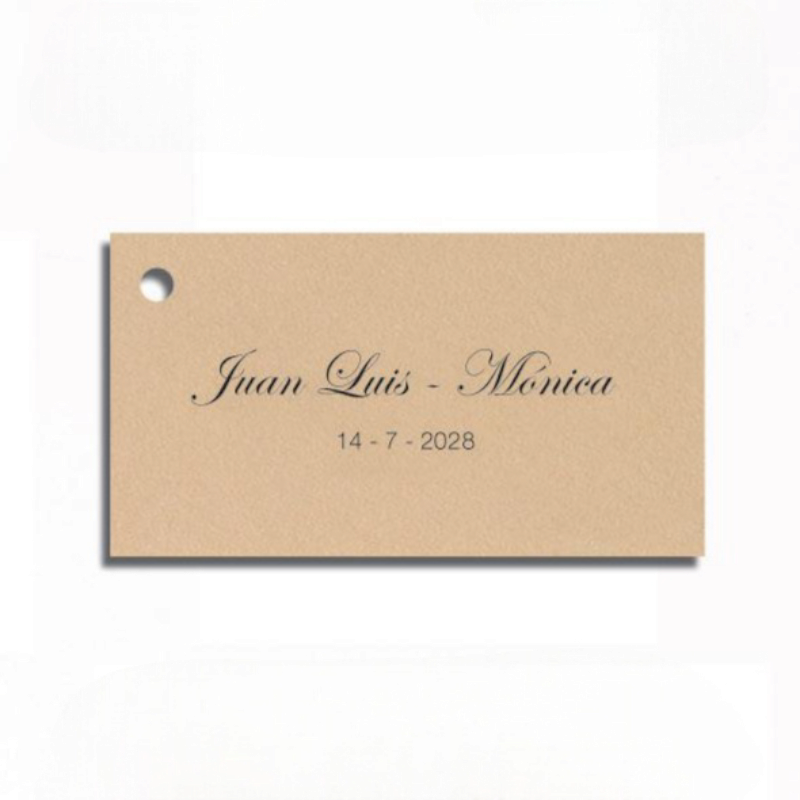 TARJETA MARFIL PERSONALIZADA NOMBRES Y FECHA PAQUETE DE 100