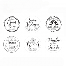 SELLO DE CAUCHO CIRCULAR PERSONALIZADO
