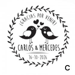 SELLO DE CAUCHO CIRCULAR PERSONALIZADO