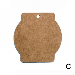 TARJETAS KRAFT PARA SELLOS CIRCULARES PAQUETE DE 50