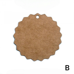 TARJETAS KRAFT PARA SELLOS CIRCULARES PAQUETE DE 50