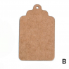 TARJETAS KRAFT PARA SELLOS RECTANGULARES PAQUETE DE 50