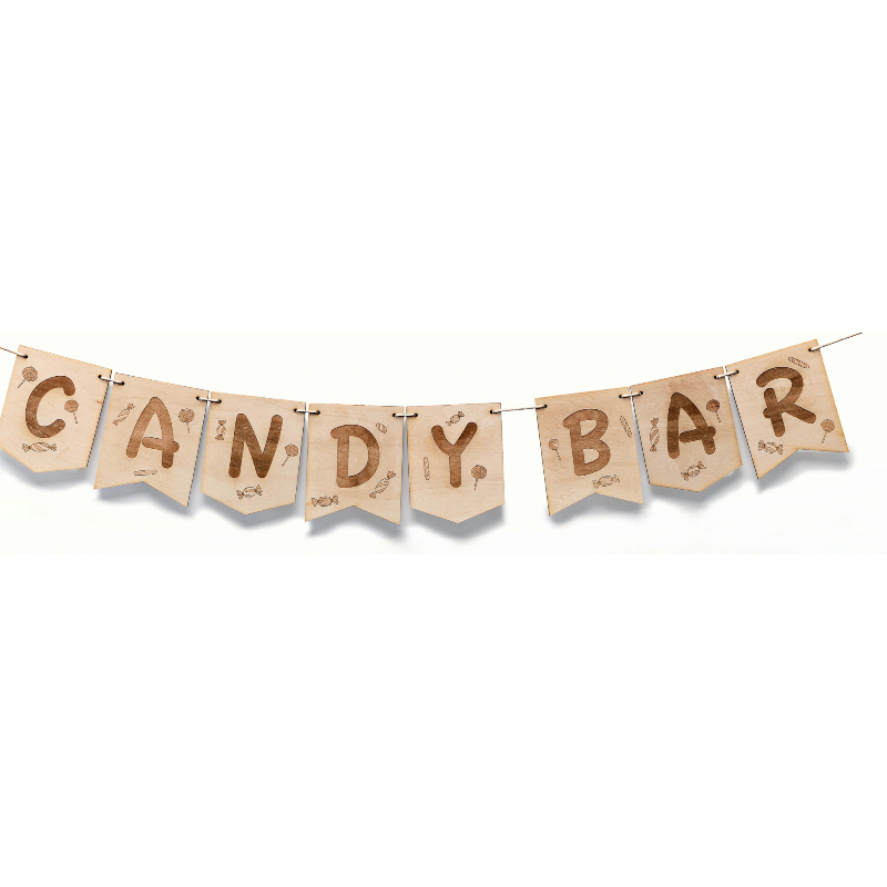 GUIRNALDA MADERA "CANDY BAR"